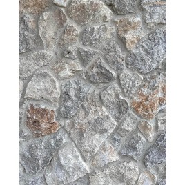 Kamień naturalny Sorano cięty i łupany – różne formaty dzikówki elewacyjnej w stylu Rock Face - kamień układany z fugą