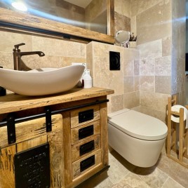 Trawertyn CLASSIC MIX komplet rzymski 0,742 m2 szlifowany - płytka kamienna w łazience