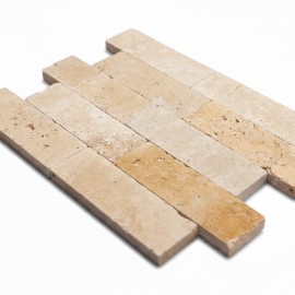 Trawertyn CLASSIC MIX cegiełka 15,25×30,5×3 cm szlifowana - kamień zewnętrzny - taras - ogród - patio