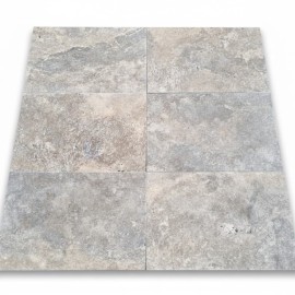 Trawertyn ASH MIX płytki 61×40,6×1,2 cm szlifowane - szary - trawertyn - ash - mix - szlifowany - plytki - podlogowe -premium