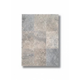 Trawertyn ASH MIX płytki 61×40,6×1,2 cm szlifowane - wymiar 61x40,6x1,2 cm trawertyn szary Ash Mix kamień naturalny